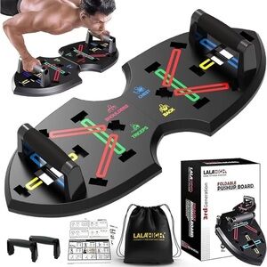 Black Foldable Pushup Board